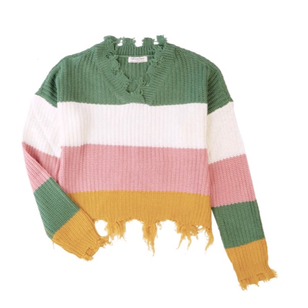 Full circle distressed sweater size 1x